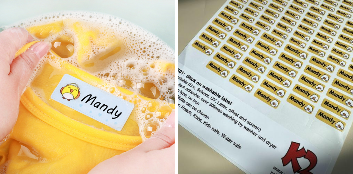 coller sur les &eacute;tiquettes de v&ecirc;tements 